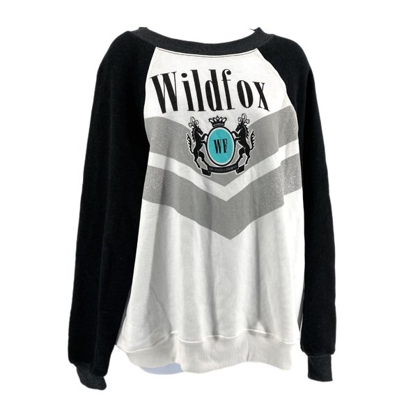 Wildfox Black and White Classic Sweatshirt | Made in United States - Picture 1 of 6